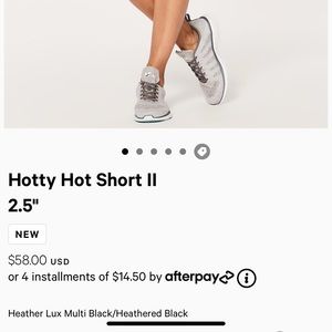Lululemon Hotty Hot shorts 2.5”